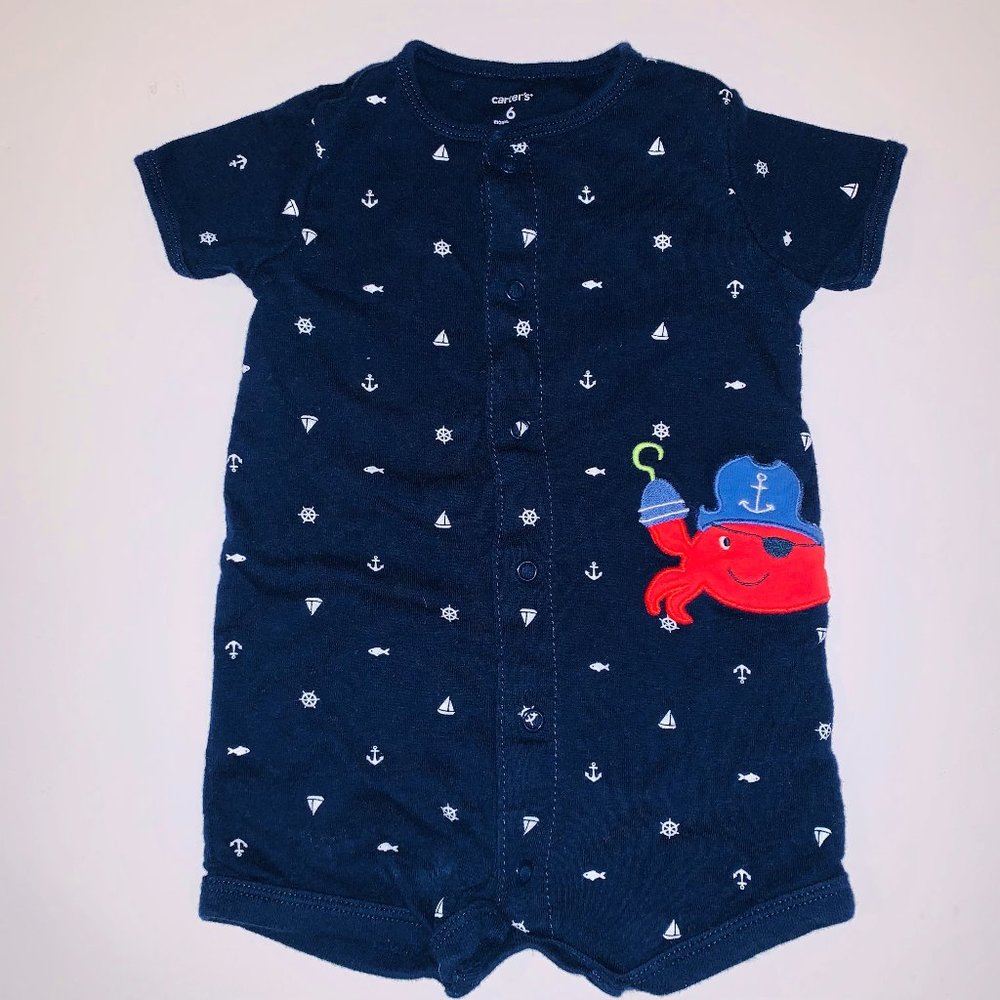 Carters Crab Lobster Snap Romper 6m